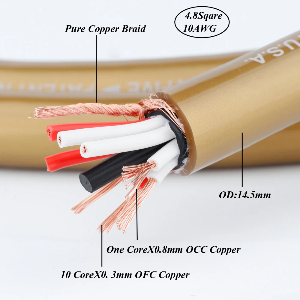Câbles Enceintes Cardas Hexlink Golden 5-C – 1 Paire 5ft – Bêche