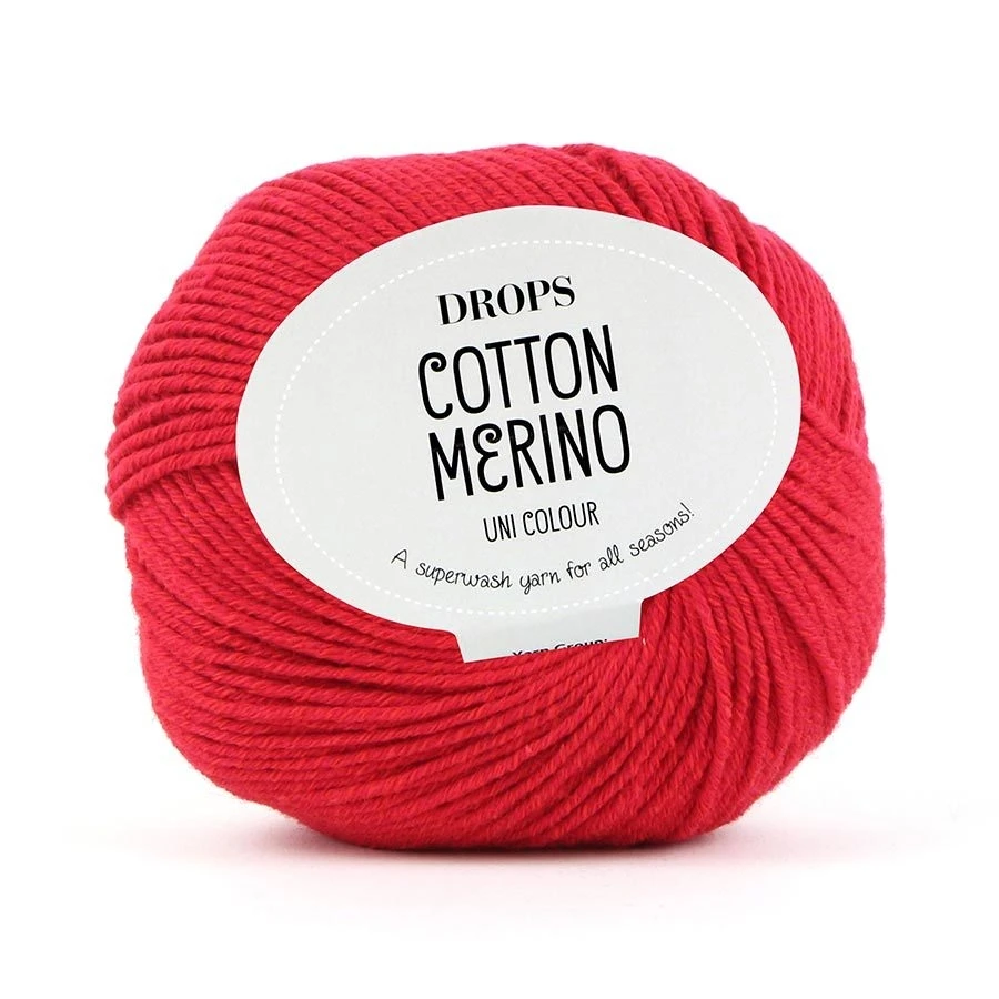 06 Red/красный Пряжа DROPS «Cotton Merino» - Цвет: 06 Red/красный