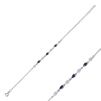 

KUTAYDAN 925 Sterling Silver Zircon Stone Bracelet