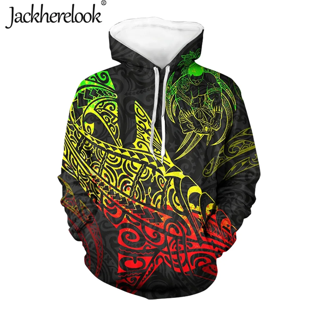 

Jackherelook Plus Size Hoodies for Women's Shark Polynesian Traditional Tribal Print Leisure Female Autumn Pullover Sweatshirt