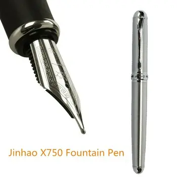 

Jinhao X750 Stainless Steel Fountain Pen Zebra Fine Nib Writing 1PC