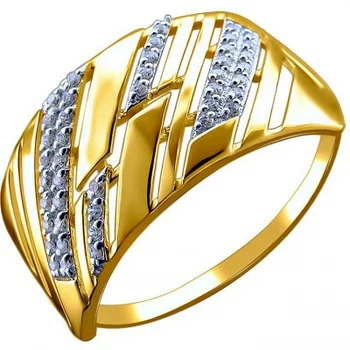 

Esthete ring with 43 cubic zirconia Red Gold