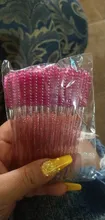 Cepillo cosmético para pestañas 50 uds, varitas de rímel de cristal, aplicador de pestañas con diamantes, brochas de maquillaje desechables
