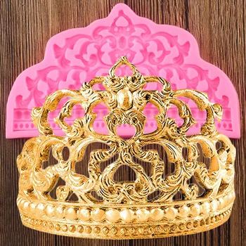 

Crown Silicone Molds DIY Baby Birthday Cake Decorating Tools Fondant Chocolate Gumpaste Mould Candy Polymer Clay Moulds