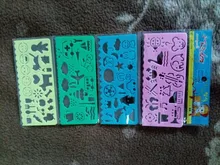 Regla multifuncional para estudiantes, regla de dibujo, arte de dibujos animados, regla de pintura, regalo para niños, juguete educativo, 4 Uds.