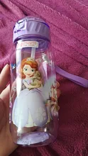 450ml de dibujos animados de Disney Mickey mouse, niños de plástico de taza paja los estudiantes agua potable chico botella a prueba de fugas nuevo
