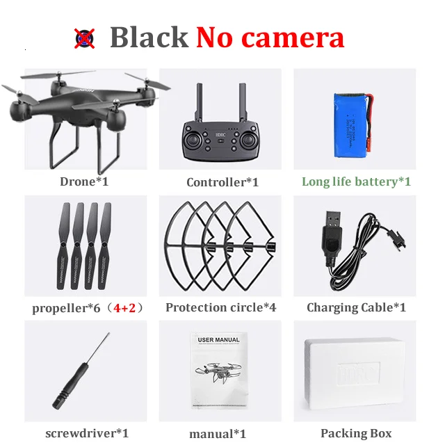 RC Drone FPV Quadcopter UAV with ESC Camera 4K HD Profesional Wide-Angle Aerial Photography Long Life Remote Control Helicopter