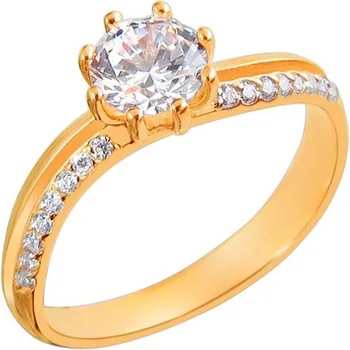 

Esthete ring with 17 cubic zirconia silver with gilding