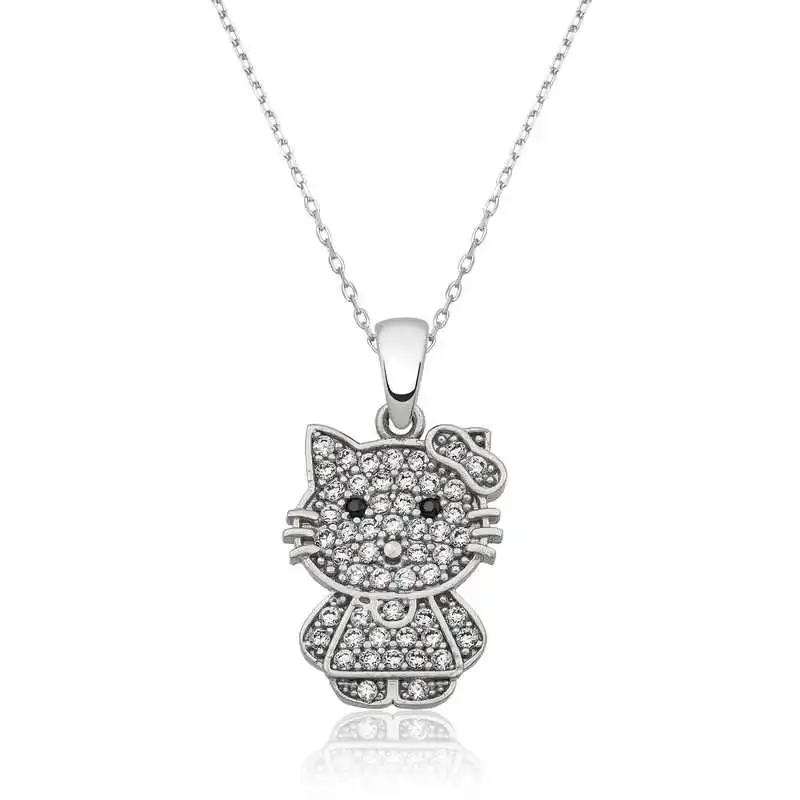 

Silver Cat Lady Necklace