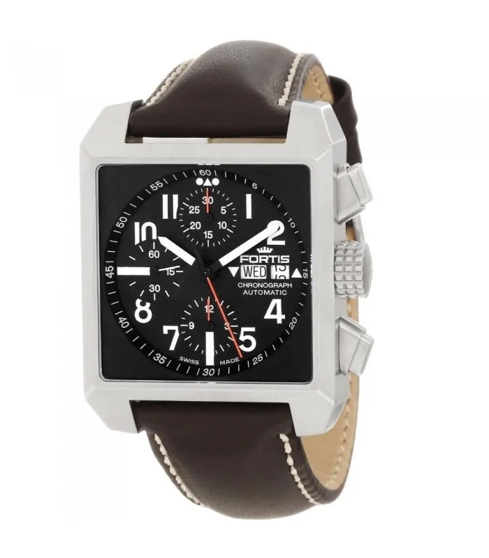 FORTIS квадратные часы Ограниченная серия CHRONO AUTOMATIC STEEL 667.10.41L16