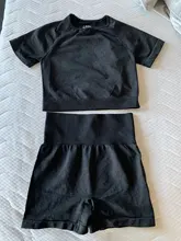 Gym Clothing Leggings Sportswear Crop-Top Yoga-Set Fitness Long-Sleeve Seamless Workout