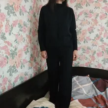 Womens Outfits Tracksuit-Set Pants Two-Piece-Set Knitted Yedinas Korean Winter Casual