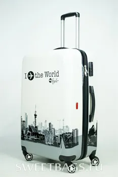 

Suitcase large PC print world