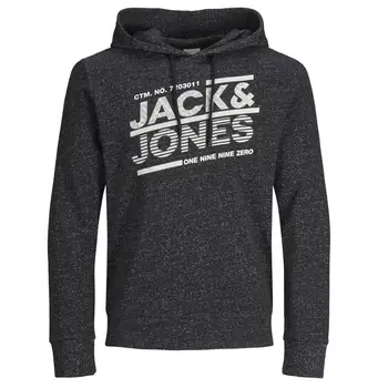 

Jack & Jones hombre sudadera con capucha JCOSTROM Sweat Hood Black Jaspeado