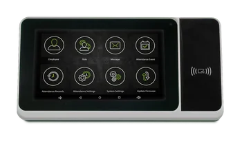 

Fingerprint + RFID Time Attendance Machine Plug & Play-Zpad Plus ZKTeco-7 "Inch TouchScreen-BioTime Web embedded T & to Software