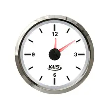 Часы кварцевые, аналоговый белый циферблат, нержавеющий ободок, д. 52 мм KY09100