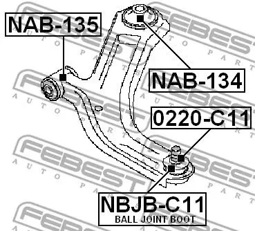 Опора шаровая NISSAN JUKE/TIIDA 05-/RENAULT CLIO III/MEGANE II п
