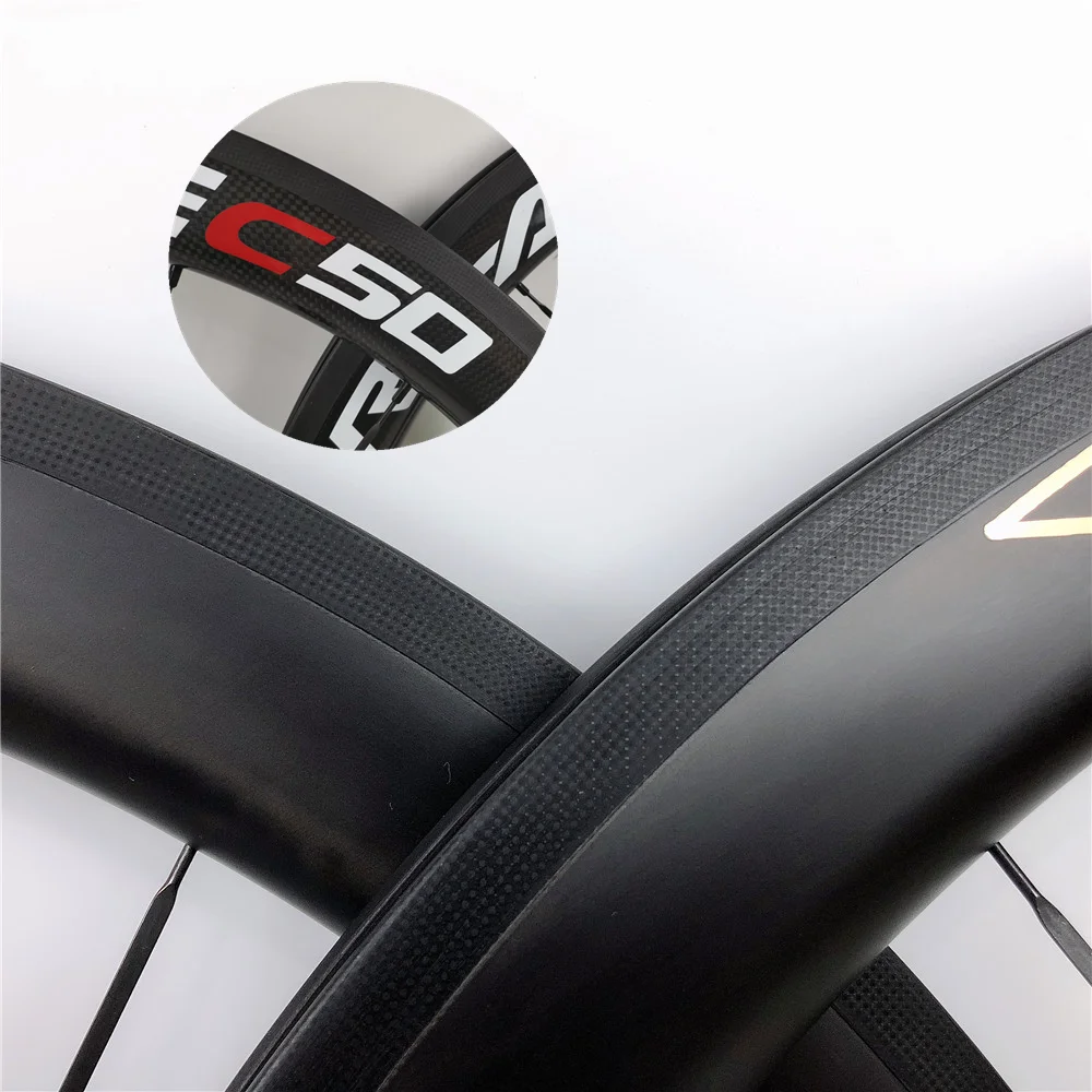 

New Listing Road Bike Carbon Wheels 700C 25mm Wide Basalt Brake Surface 38 50 60 88mm Rim Bicycle Racing Speed Wheels