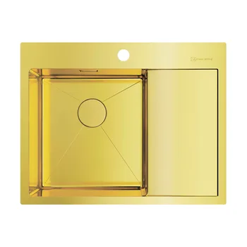 

Kitchen sink omoikiri akisame 65-lg-l stainless steel/light gold