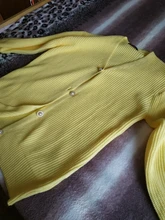 Kimono Cardigan Sweaters Lantern Berrygo V-Neck Knitted Female Women Sleeve-Button Streetwear