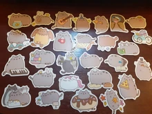 100 unids/pack Kawaii grueso gato diario impermeable decorativo papelería pegatinas artesanales Scrapbooking DIY álbum diario