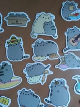 100 unids/pack Kawaii grueso gato diario impermeable decorativo papelería pegatinas artesanales Scrapbooking DIY álbum diario