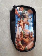 Estuche de cosméticos con estampado de dinosaurio para niños y niñas, estuche de lápices con estampado de monstruo Bolsas de lápices Rex para niños, estuche escolar, papelería, regalo