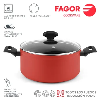 

Pot MAXIMA + lid Ø 24CM red aluminum 3004 FAGOR