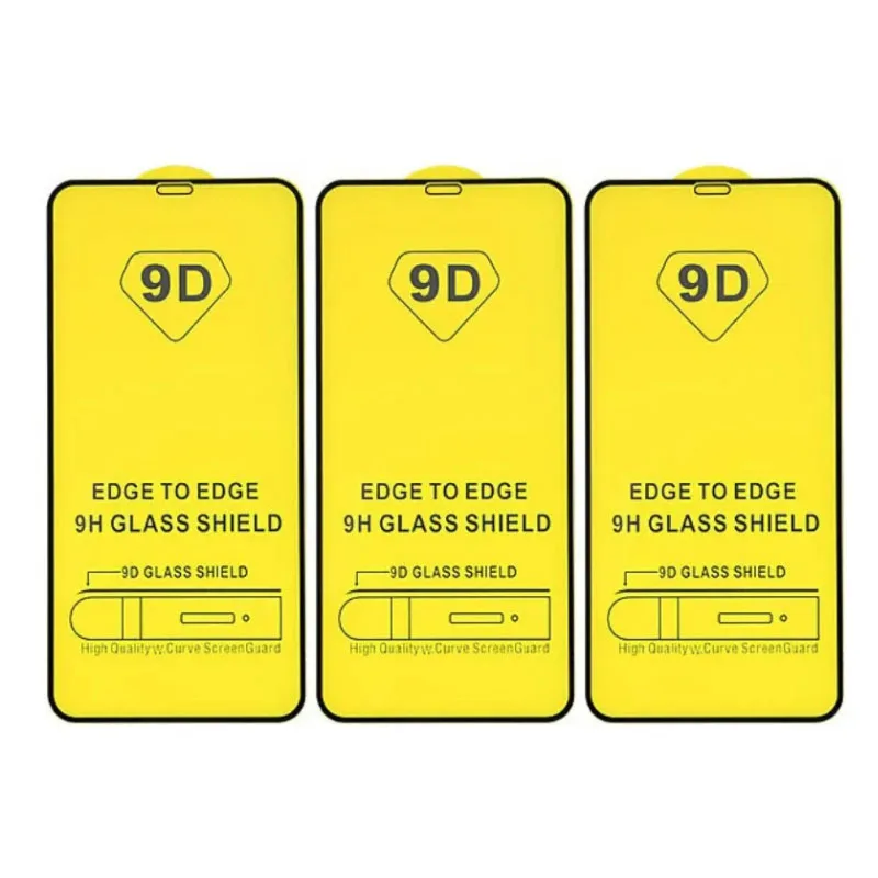 3 PCs Protective glass for iPhone 13 12 11 pro Max mini x xs XR 7 8 plus 5 5S se 2016 2020 9D full screen black