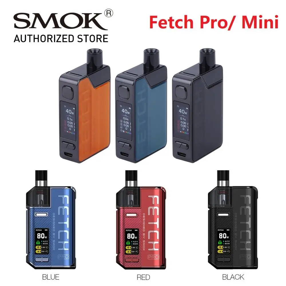 Оригинальный комплект SMOK Fetch Pro с питанием от аккумулятора 18650 vs Mini Pod Kit 1200 мАч Mod