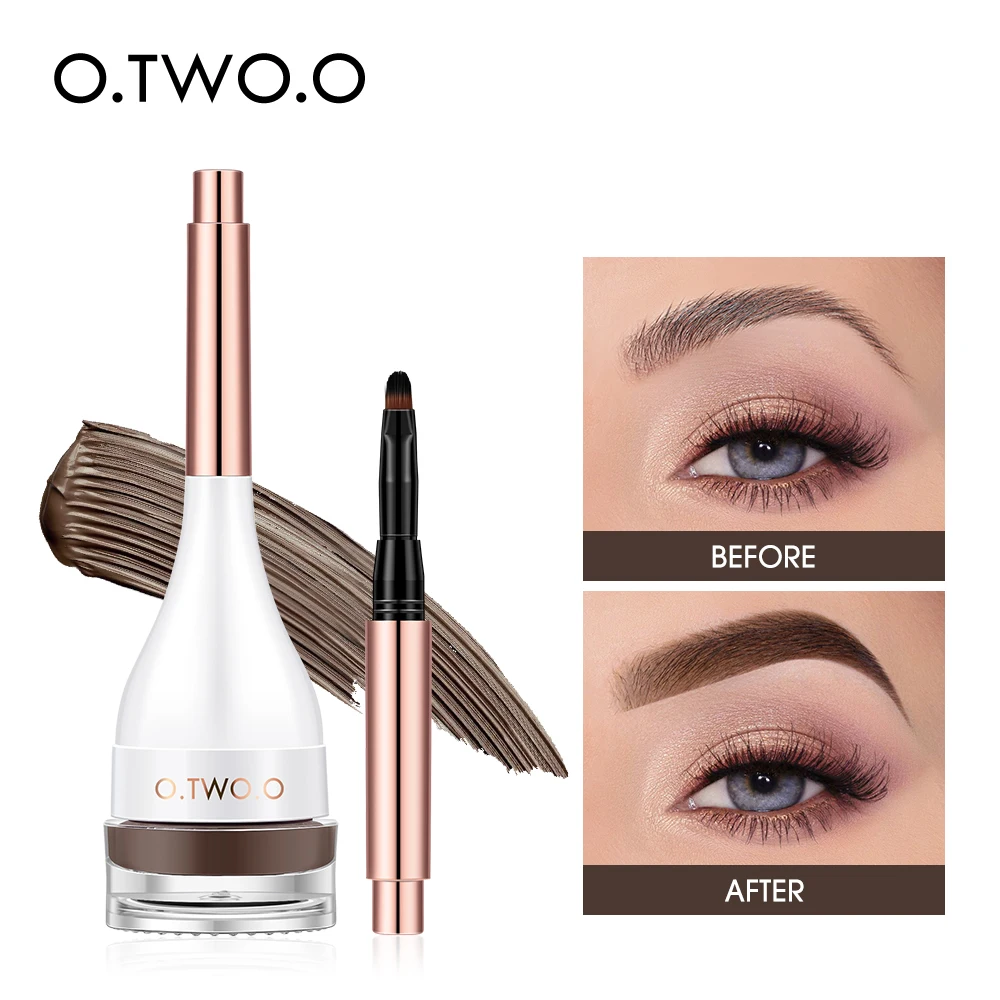 O.Tw O.O Mascara Per Sopracciglia Pomata Naturale Impermeabile A Lunga Durata Consistenza Cremosa 4 Colori Gel Per Sopracciglia Scolpito Colorato Con 