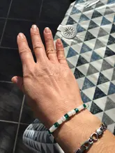 Pulsera con cuentas de cristal para mujer, longitud ajustable, 1 Uds., joyería hecha a mano