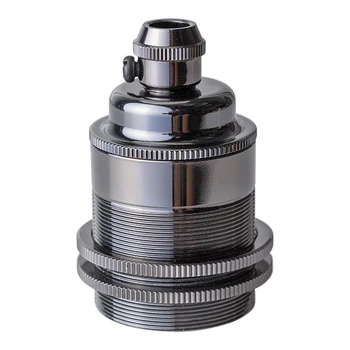 

Lampholder thread E27 double washer graphite high-end