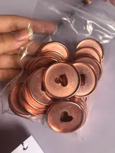 Anillas de encuadernación redondas para encuadernación, anillas para encuadernación de corazón, oro rosa, seta, bricolaje, suministros de oficina, 24 Uds., 35mm, Disco de plástico
