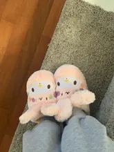 Zapatillas de conejo para interior para niña, pantuflas antideslizantes impermeables de algodón, parte inferior de goma