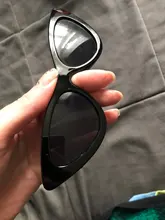 Gafas de sol con forma de ojo de gato para mujer, anteojos de sol femeninos, de diseño de marca, con espejo negro, triangulares, con protección UV400