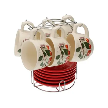 

Piece Coffee Cup Set Porcelain (220 ml) (6 Pieces)