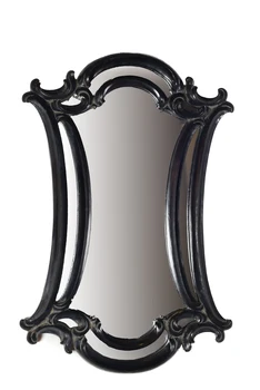 

Classic RECTANGULAR wall mirror black wood 34X40