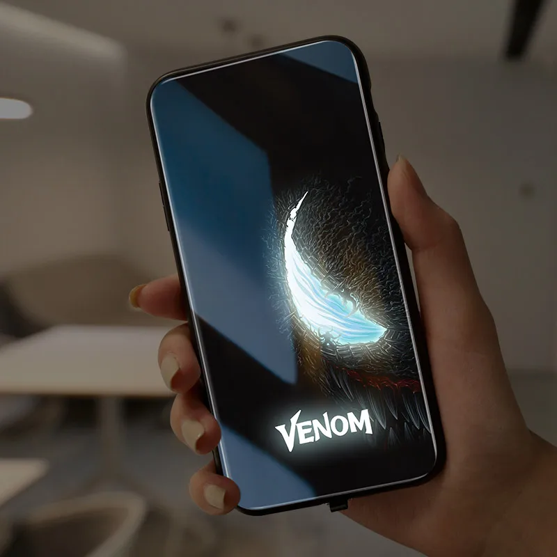 Tree MOFI умный светодиодный светящийся чехол для телефона iPhone 7 8 Plus чехлы задняя крышка для Apple Animal узорные Funda роскошный стеклянный силиконовый чехол - Цвет: Tree