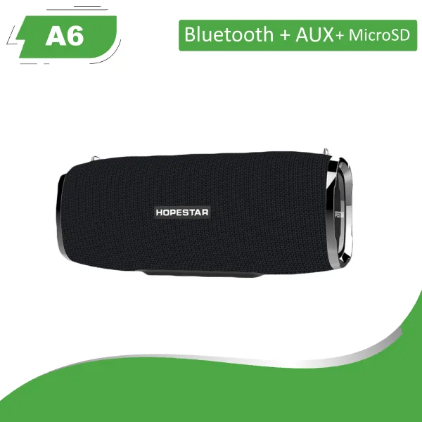 Black Колонка bluetooth Hopestar A6 беспроводная портативная колонка TWS стерео динамик блютуз колонка - Цвет: Black