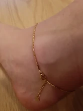 Tobillera de acero inoxidable para mujer, cadena de Color dorado, joyería para fiesta en la playa, verano, 304 cm(9 23,5 ) de largo, 1 pieza, 2/8