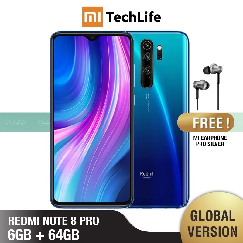 Global Version Xiaomi Redmi Note 8 Pro 64GB ROM 6GB RAM (Brand New / Sealed) note 8 pro, note8pro, note8 Smartphone Mobile