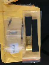 Correa de silicona de extremo curvado para reloj, 20mm, negro, verde, azul y naranja, para correa de papel, RX, Daytona, Submariner, GMT explorer 2, pulsera