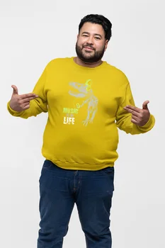 

Angemiel Wear Music Is My Life Yellow Men 'S Sweatshirt