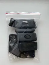 5 unids/lote en/OFF interruptor Inline negro en línea lámpara de mesa lámpara de escritorio luz Cable de interruptor de Cable de 110-250V