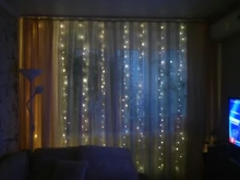 3MX3M LED Curtain Garland on The Window USB String Lights Fairy Festoon Remote Control