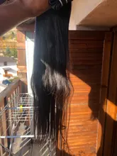 Ali Queen-extensiones de cabello humano brasileño liso, sin procesar, Color Natural, doble trama