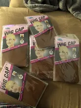 Gorro de peluca marrón, Red para el pelo, malla para peluca, tejido elástico, 5 colores, paquete de 2 unidades