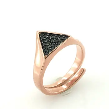 

Tiny Pinky Finger Triangle Knight Ring Silver Ring