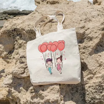 

Angemiel Bag Valentine 'S Flying Air Bubble Shopping Beach Tote Bag